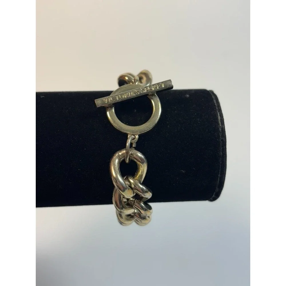Chain‎ Bracelet in Gold Tone with Rhinestone Detail Chunky Retro Maximalist